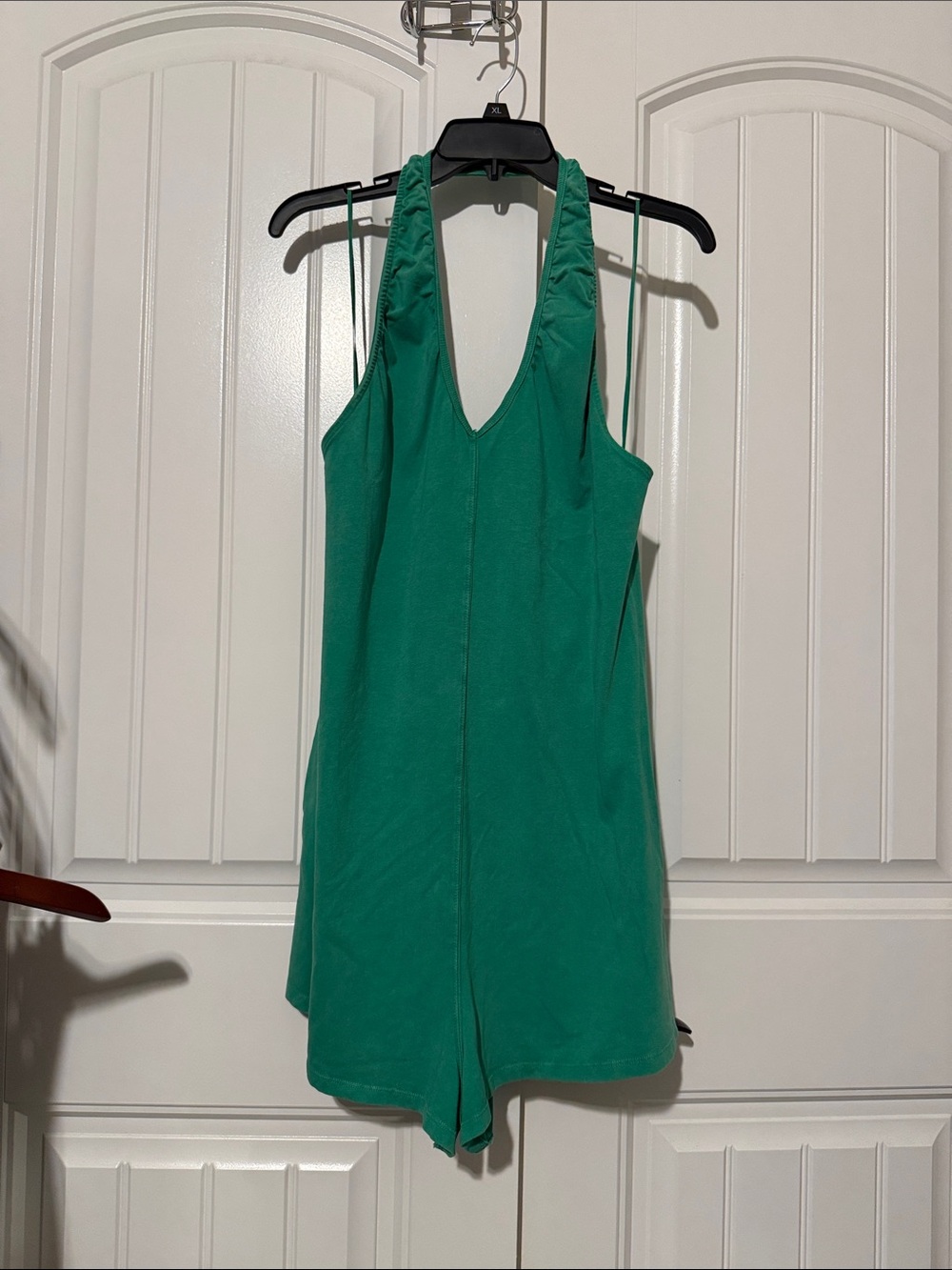 Free People Hot Shot Green Halter Romper Large